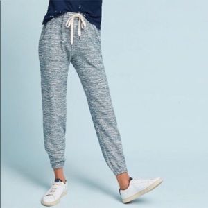 Anthropologie Saturday Sunday Sancia Heather Blue Tweed Woven Joggers